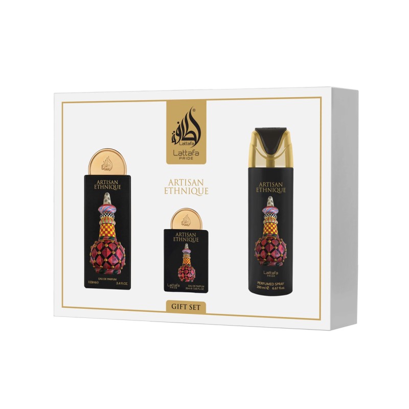 Lattafa Pride Artisan Ethnique EDP 100 ml + EDP 20 ml + DEO VAPO 200 ml kvepalai unisex