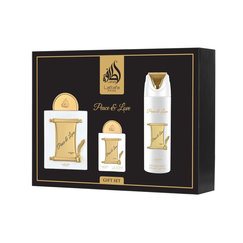 Lattafa Pride Peace & Love EDP 100 ml + EDP 20 ml + DEO VAPO 200 ml kvepalai unisex