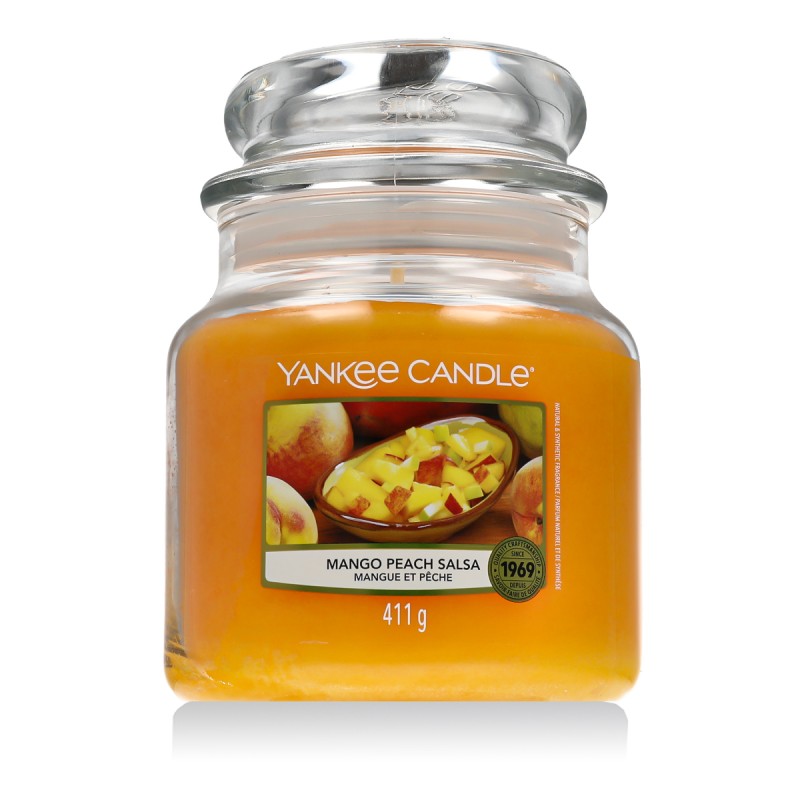 Yankee Candle Classic Medium Jar Candles Scented Candle Mango Peach Salsa 411 g