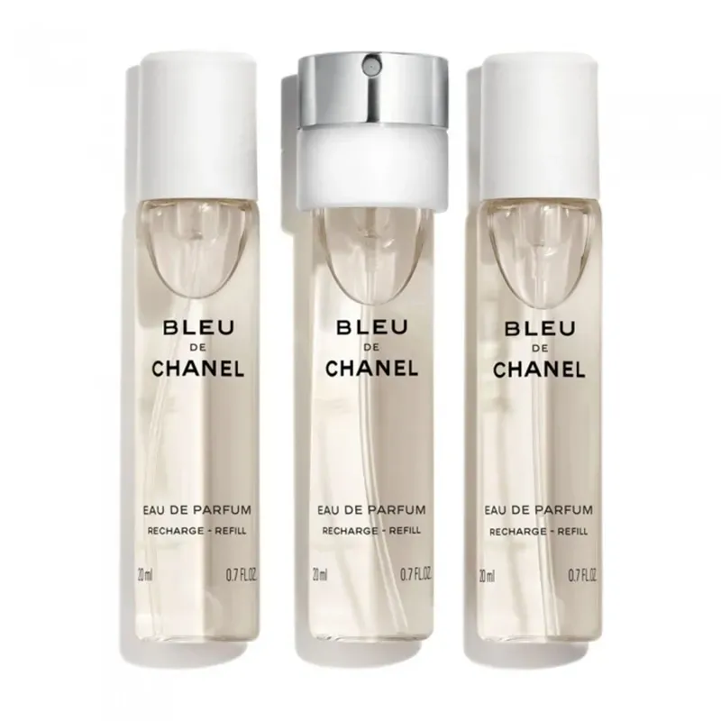 Chanel Bleu de Chanel Eau de Parfum Eau De Parfum Refill with Spray 20ml + Refill 2 x 20 ml vyrams