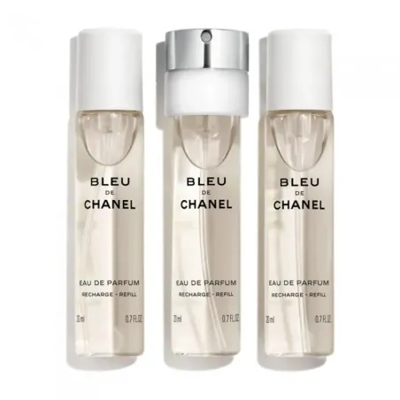 Chanel Bleu de Chanel Eau de Parfum Eau De Parfum Refill with Spray 20ml + Refill 2 x 20 ml vyrams