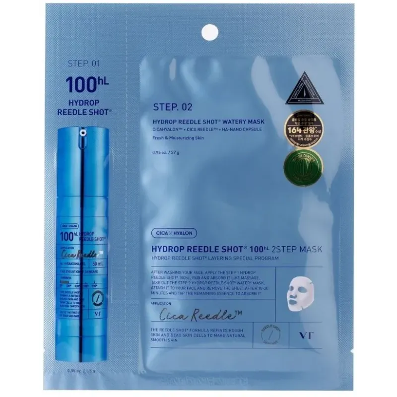 VT Cosmetics Hydrop Reedle Shot 100hl 2 Step Hydrogel Mask 28,5 g