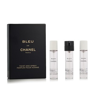 Chanel Bleu de Chanel Parfum Refill with Spray 20 ml + Parfum Refill 2 x 20 ml kvepalai vyrams