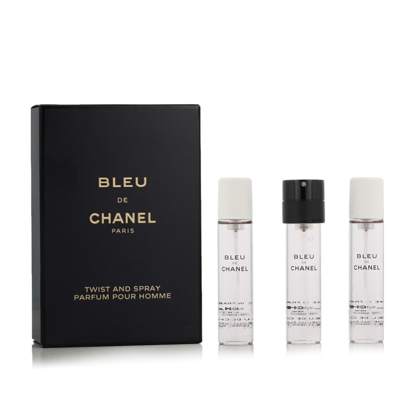 Chanel Bleu de Chanel Parfum Refill with Spray 20 ml + Parfum Refill 2 x 20 ml kvepalai vyrams