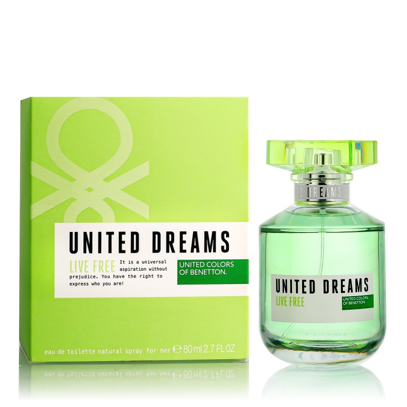 Benetton United Dreams Live Free Eau De Toilette 80 ml kvepalai moterims