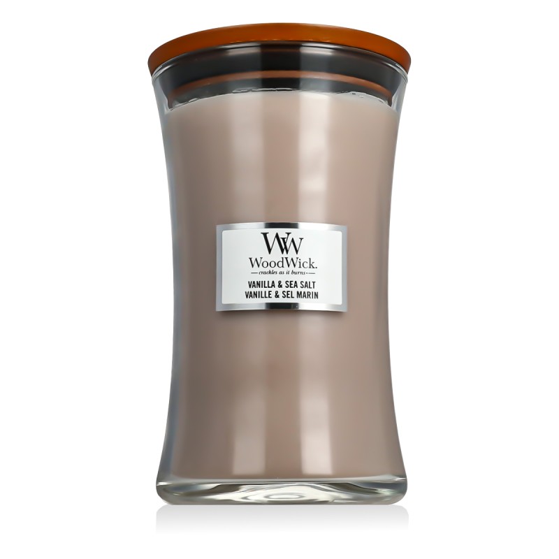 WoodWick Large Hourglass Candles Scented Candle Vanilla & Sea Salt 610 g