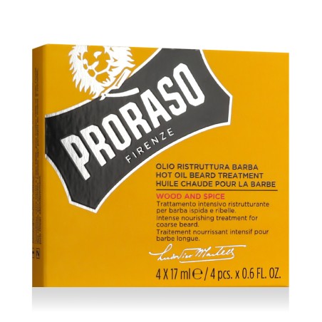 Proraso Wood and Spice Hot Beard Treatment Oil 4 x 17 ml