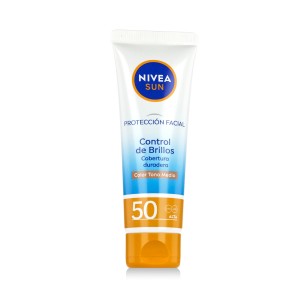 Nivea Sun UV Face Shine Control Cream SPF 50 (01 Medium) 50 ml 2