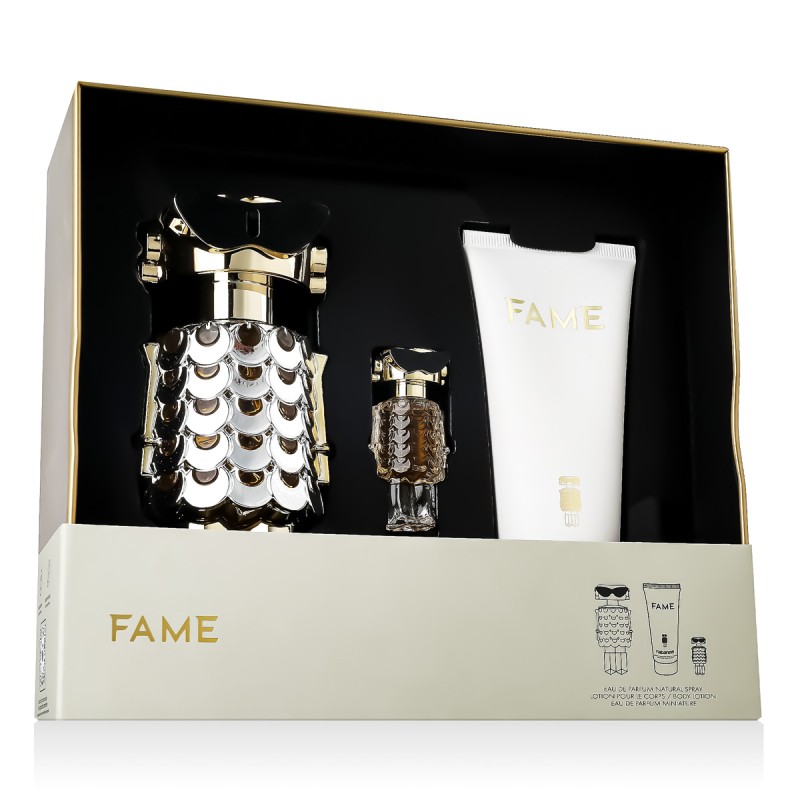 Rabanne Fame EDP 80 ml + EDP MINI 4 ml + BL 100 ml kvepalai moterims