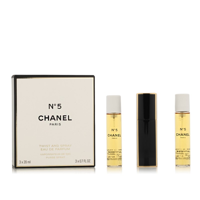Chanel No 5 EDP Refillable 20 ml + EDP Refill 2 x 20 ml kvepalai moterims