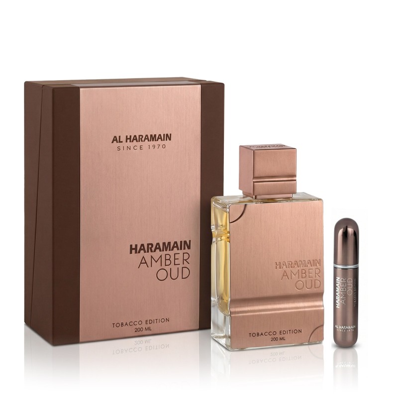 Al Haramain Amber Oud Tobacco Edition EDP 200 ml + Pocket Spray Refillable (unisex)