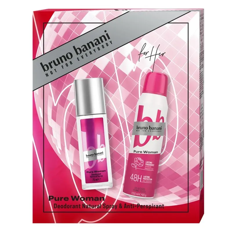 Bruno Banani Pure Woman DEO in glass 75 ml + DEO VAPO 150 ml kvepalai