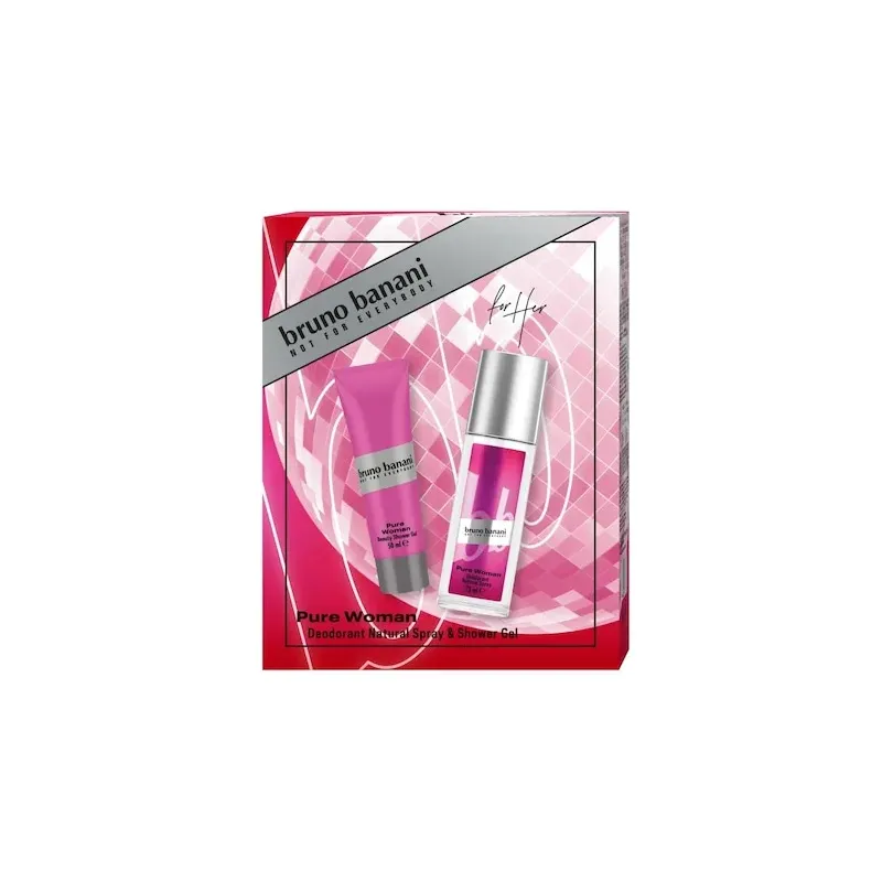 Bruno Banani Pure Woman DEO in glass 75 ml + SG 50 ml kvepalai