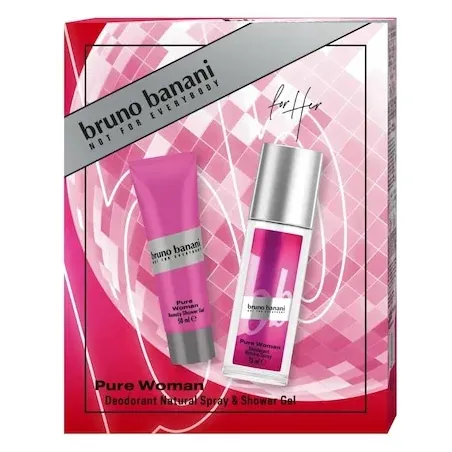 Bruno Banani Pure Woman DEO in glass 75 ml + SG 50 ml kvepalai