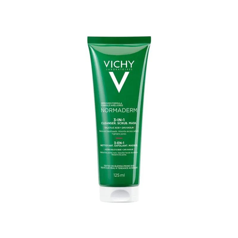 Vichy Normaderm Cleanser 3-In-1 Acne Treatment 125 ml