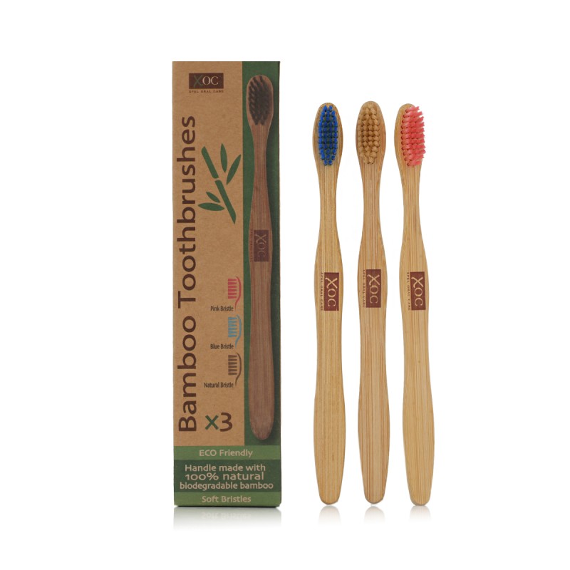 Xpel Oral Care Bamboo Toothbrush Soft 3 pcs