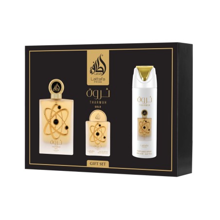 Lattafa Pride Tharwah Gold EDP 100 ml + EDP 20 ml + Bodyspray 200 ml (unisex)