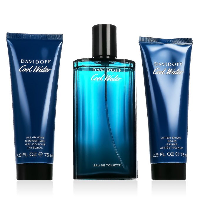 Davidoff Cool Water for Men EDT 125 ml + ASB 75 ml + SG 75 ml vyrams