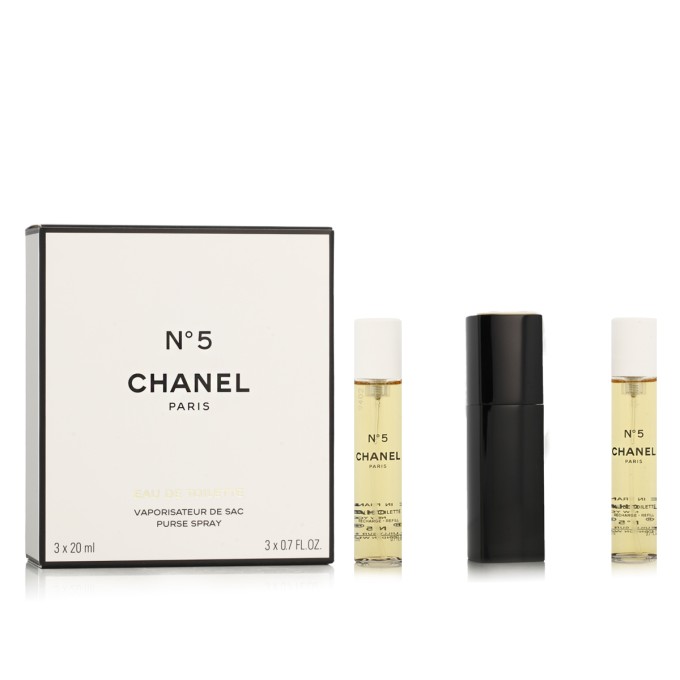 Chanel No 5 EDT Refillable 20 ml + EDT Refill 2 x 20 ml moterims