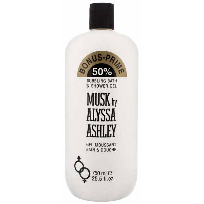 Alyssa Ashley Musk Bubbling Bath & Shower Gel 750 ml UNISEX