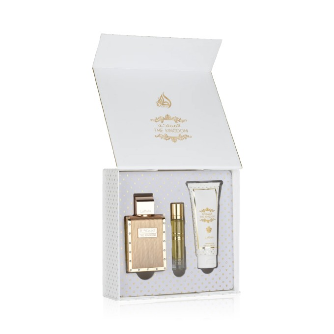 Lattafa The Kingdom EDP 100 ml + EDP MINI 12 ml + SG 100 ml (man)