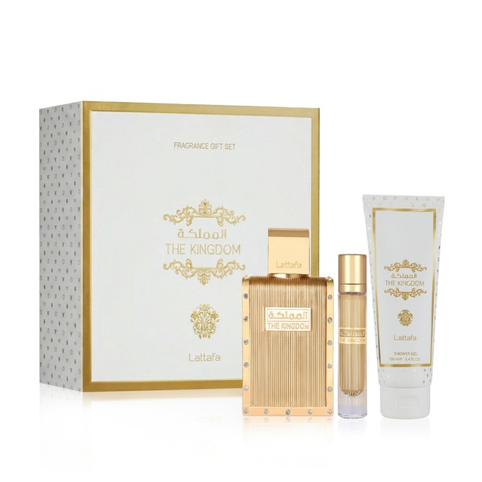 Lattafa The Kingdom EDP 100 ml + EDP MINI 12 ml + SG 100 ml (man)