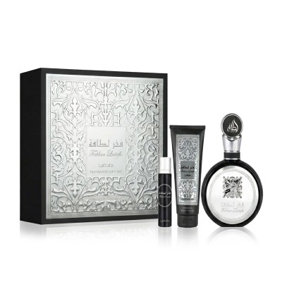 Lattafa Pride Fakhar Black EDP 100 ml + EDP MINI 12 ml + SG 100 ml (man)
