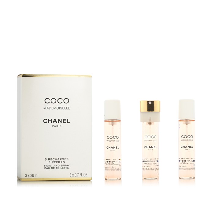 Chanel Coco Mademoiselle EDT Refill with spray 20 ml + EDT Refill 2 x 20 ml moterims