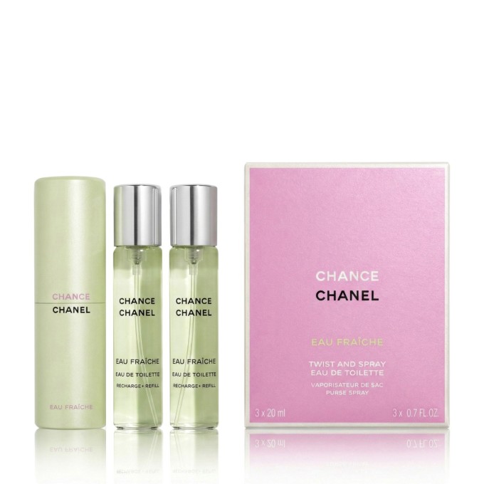 Chanel Chance Eau Fraîche EDT Refill 2 x 20 ml + EDT Refill with spray 20 ml kvepalai moterims