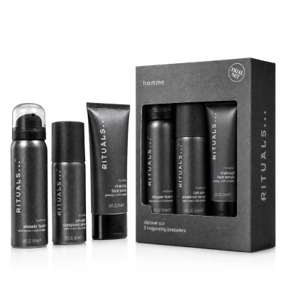 Rituals Homme antiperspirant 50 ml + Shower Foam 50 ml + Face Peeling 70 ml kvepalai vyrams