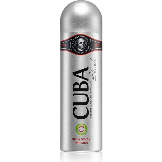 Cuba Black Deodorant VAPO 200 ml vyrams