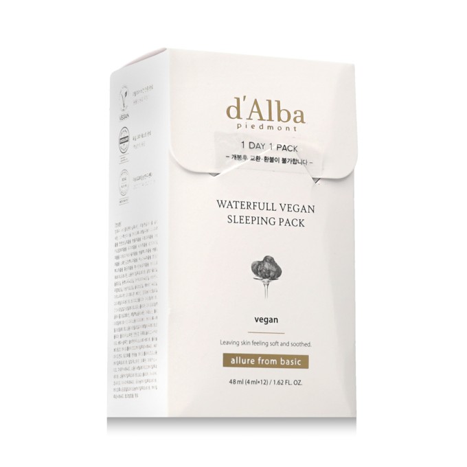 d'Alba Waterfull Vegan Sleeping Pack 12 x 4 ml