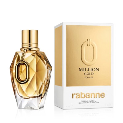 Rabanne Million Gold For Her Eau De Parfum Refillable 90 ml kvepalai moterims