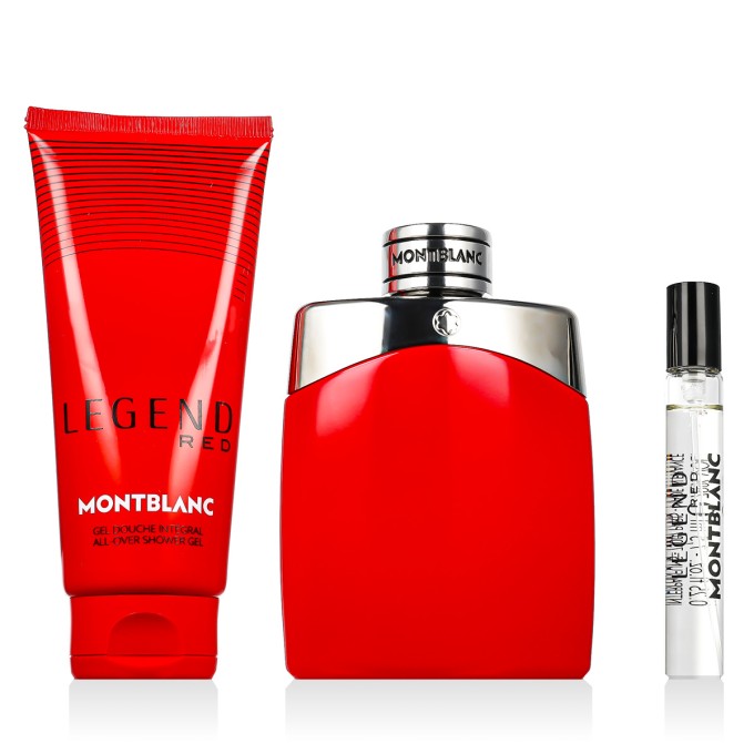 Montblanc Legend Red EDP 100 ml + EDP MINI 7,5 ml + SG for Body & Hair 100 ml (man)