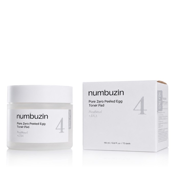 Numbuzin No.4 Pore Zero Peeled Egg Toner Pad 190 ml