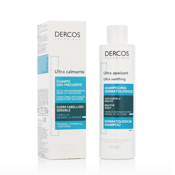 Vichy Dercos Ultra Soothing Dermatological Shampoo For Normal To Oily Hair 200 ml
