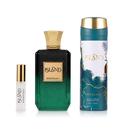 Khadlaj Island Extrait de Parfum 100 ml + DEO VAPO 200 ml + Extrait de Parfum MINI 8 ml unisex