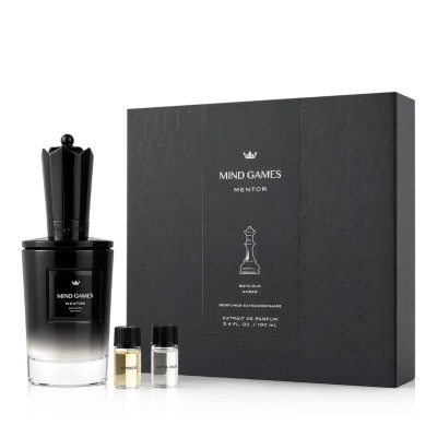Mind Games Mentor Extrait de Parfum 100 ml + Boya Oud 3 ml + Amber 3 ml + blotter unisex