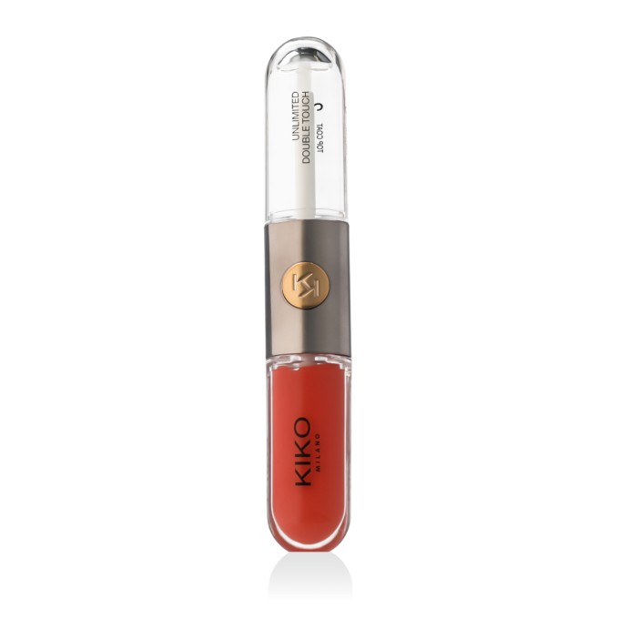 KIKO MILANO Unlimited Double Touch Liquid Lip Colour (113 Satin Coral) 2 x 3 ml