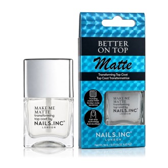 Nails Inc. Better On Top Matte Transforming Top Coat (Make Me Matte) 14 ml 2