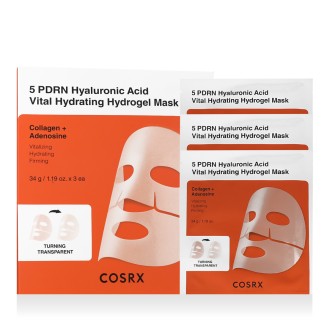 COSRX 5 PDRN Hyaluronic Acid Vital Hydrating Hydrogel Mask 3 x 34 g