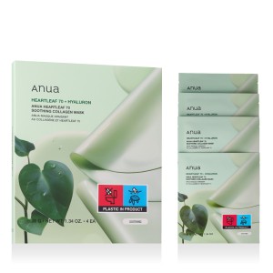 Anua Heartleaf 70+ Hyaluron Soothing Collagen Mask 4 x 38 g