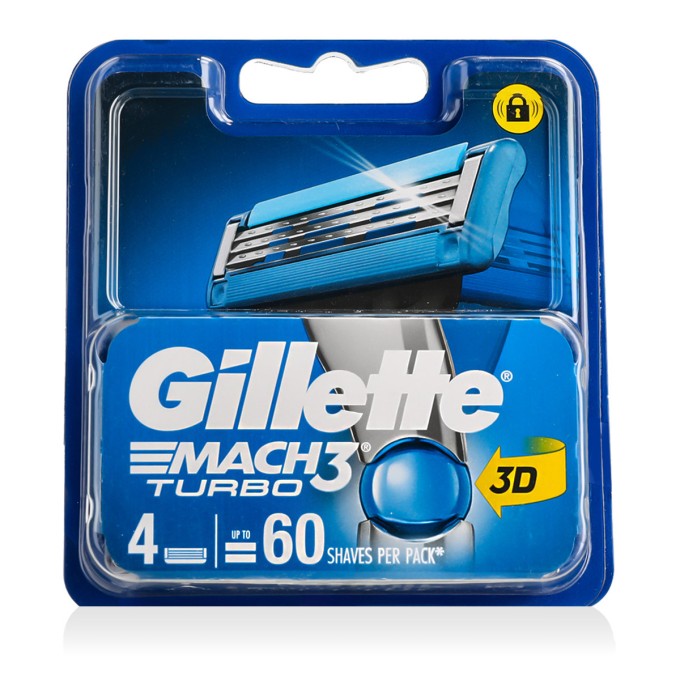 Gillette Mach3 Turbo dispensable razors for shaving 4 pcs