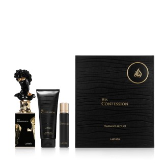 Lattafa His Confession EDP 100 ml + EDP MINI 12 ml + SG 100 ml vyrams