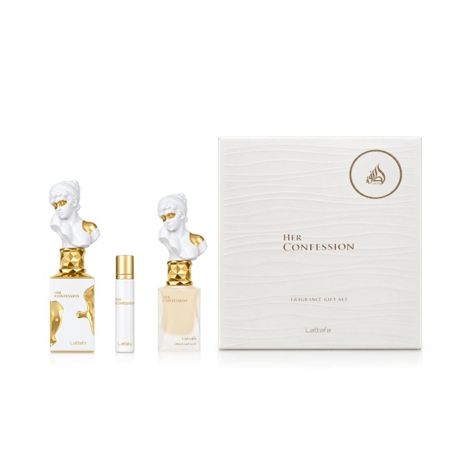 Lattafa Her Confession EDP 100 ml + EDP MINI 12 ml + Hair Mist 50 ml moterims