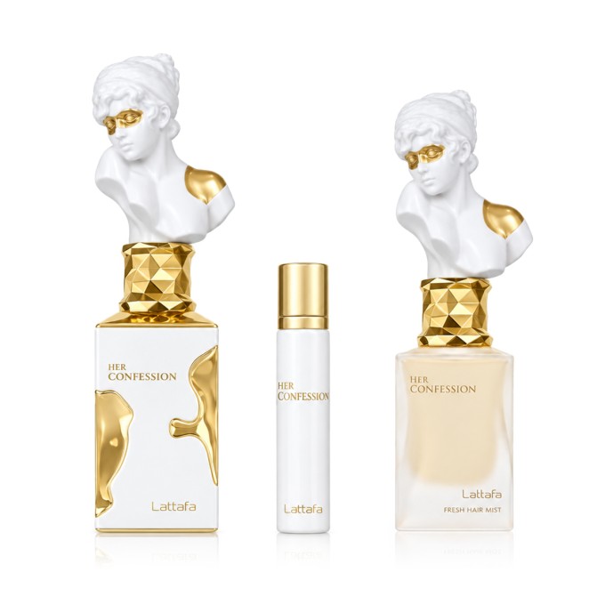 Lattafa Her Confession EDP 100 ml + EDP MINI 12 ml + Hair Mist 50 ml moterims