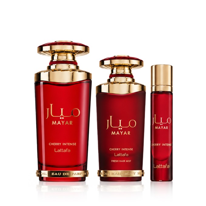 Lattafa Mayar Cherry Intense EDP 100 ml + EDP MINI 12 ml + Hair Mist 50 ml (unisex)
