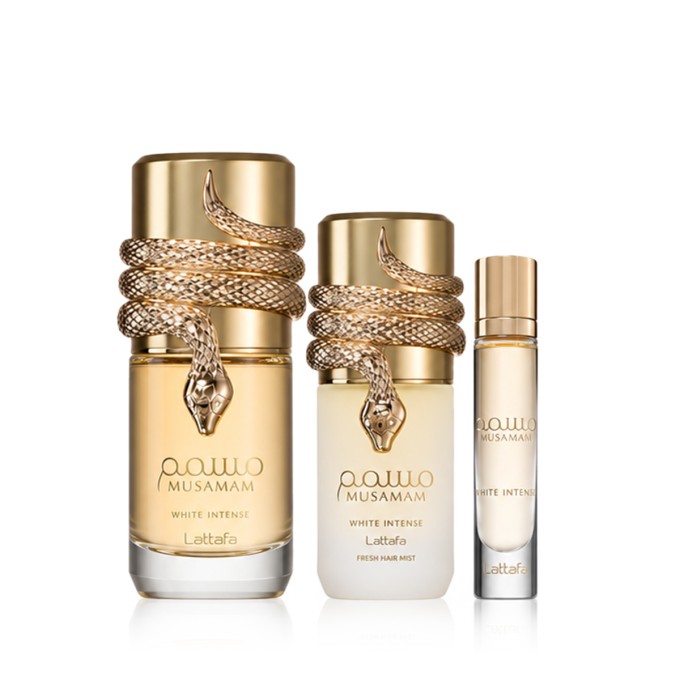 Lattafa Musamam White Intense EDP 100 ml + EDP MINI 12 ml + Hair Mist 50 ml  kvepalai unisex