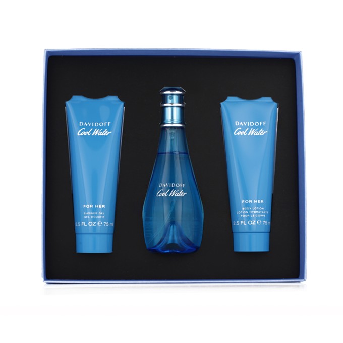 Davidoff Cool Water for Women EDT 100 ml + SG 75 ml + BL 75 ml (woman)
