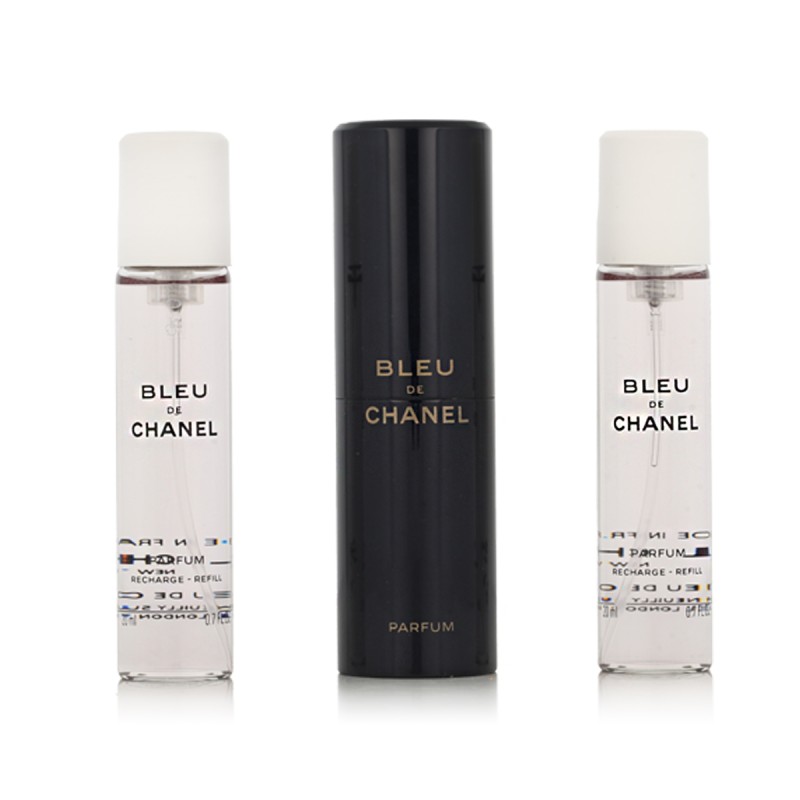 Chanel Bleu de Chanel Parfum vreckový sprej plnite ný 20 ml + Parfum náplň 2 x 20 ml vyrams